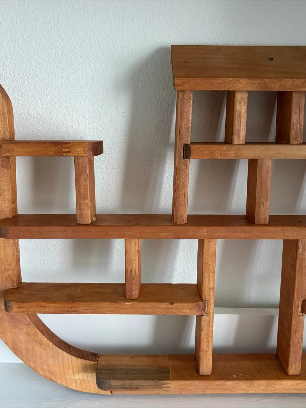 Vintage Noah’s Ark Wooden Wall Shelf Curio Display Shelf 22” Wide Nursery Decor